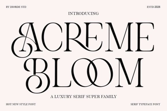 Acreme Bloom Font Review