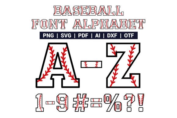 Baseball Alphabet Font