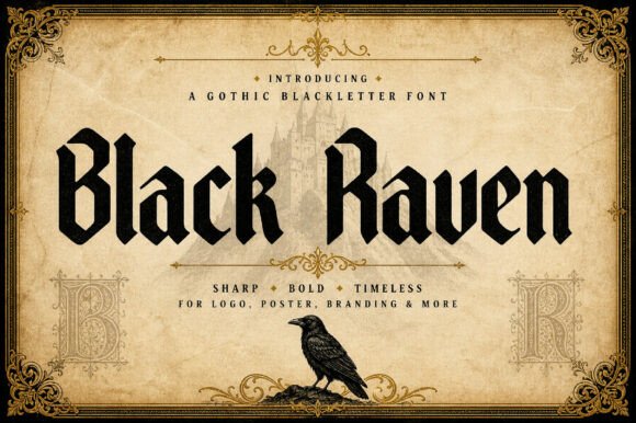 Black Raven Font for Web Design