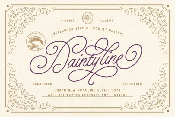 Daintyline Font: Elegant Script for Digital Branding