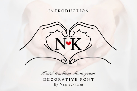 Heart Emblem Monogram Font