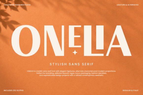 Onelia: A Font for Elegant Business Design