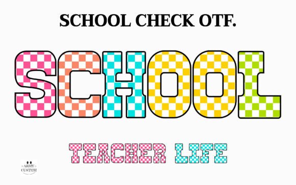 School Check Font for Web Design