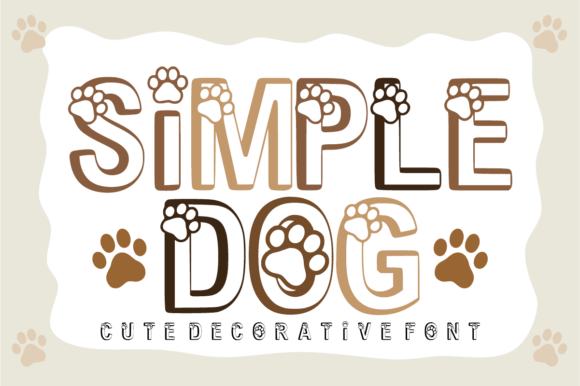 Simple Dog Font for Creative Design