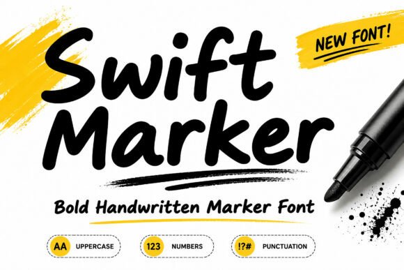 Swift Marker Font for Bold Design