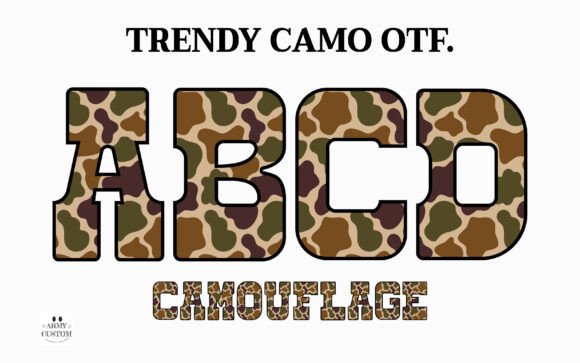 Trendy Camo Font for Editorial Design
