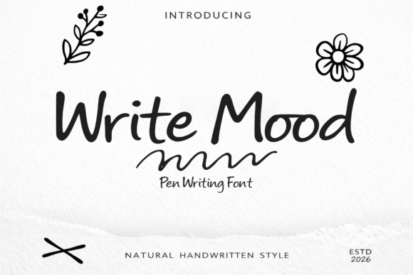 Write Mood: A Handwritten Font for Editorial Elegance