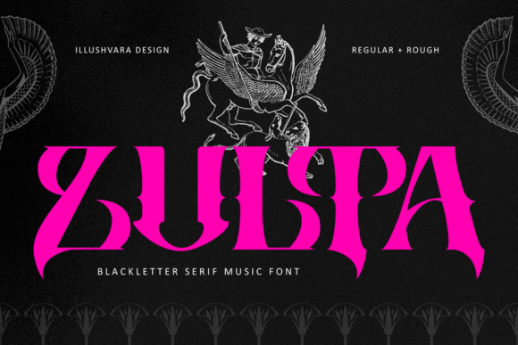 Zulta Music: Bold Blackletter for Metal Campaigns
